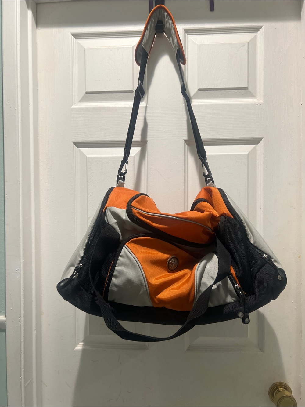 Timberland Orange and Black Men's Duffel Bag